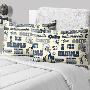 Indianapolis Colts NFL Football Pillow Cases 20 x 30‎ in - Set of 2 New by Foco